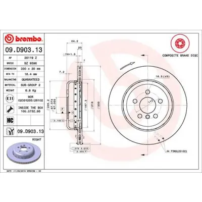 Disco de freno BREMBO DELETED_09.D903.13 No Te Lo Pierdas